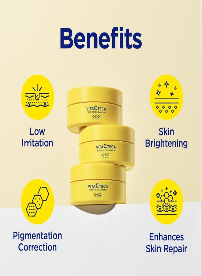 CKD Guaranteed CKD Triple Blemish Under Eye Gel Patch 60 Counts - Hydrogel Spot Treatment, Gentle Formula for Blemish Improvement, Even Tone and Minimize Puffiness with 99% Pure Vitamin C and Teca. - Image 3